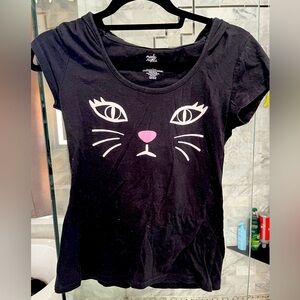Kitty Cat short Sleeved Hoodie with Ears
